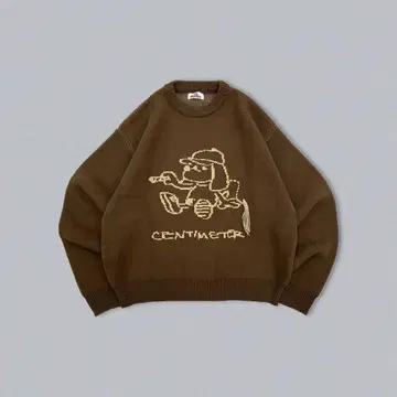 centimeter Hand drawing ruler knit 스웨터