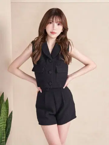 Darich 썸머 트위드 셋업 블랙