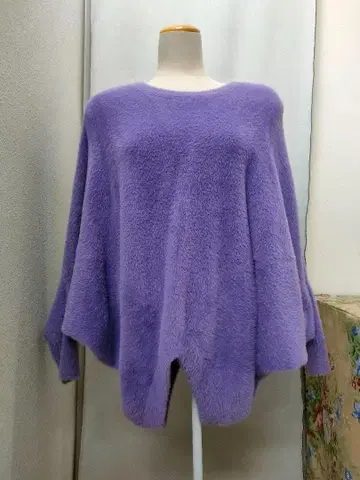 마리도르 퍼플 니트 돌먼 슬리브
