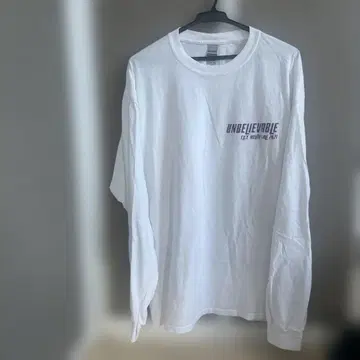 GILDAN UNBELIEVABLE XL 화이트 긴팔 셔츠