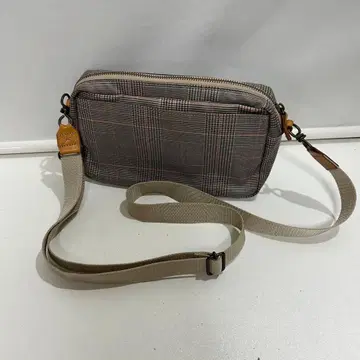새상품급 츠모리치사토 숄더백 체크 무늬 / PVC 가공