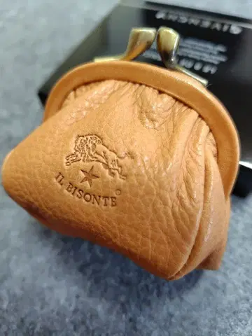 IL BISONTE 가죽 가마구치 동전 지갑 코인 케이스