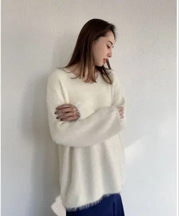 마이 발렌타인 샤기 니트 풀오버