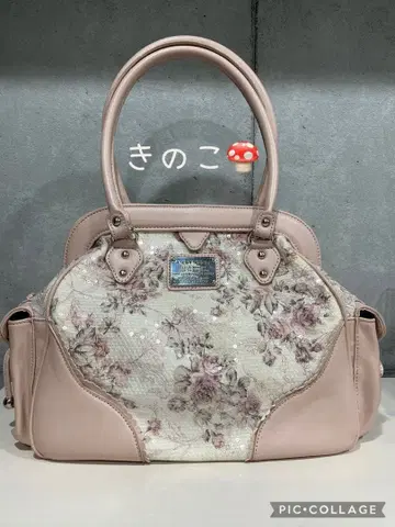 LEST ROSE 장미 패턴 보스턴형 백