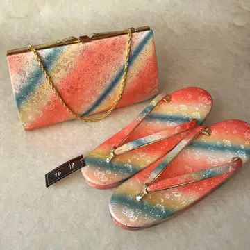 미사용품 일본 의류 조리 백 세트 채홍