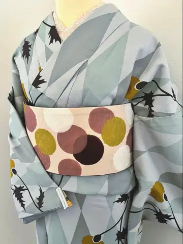 워셔블 기모노 아자미와 다이아 무늬