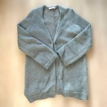 새상품급 모헤어 실크 니트 가디건 프론트 스냅 버튼 M-L 사이즈