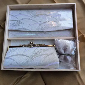 연보라색 물결무늬 코인 케이스 지갑 향주머니