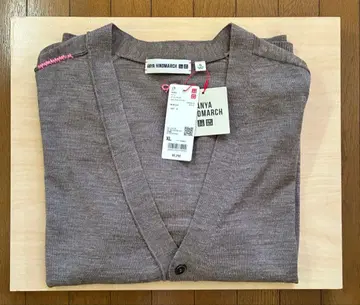 [미사용품] 유니클로 아니아 하인드마치 오버사이즈 V넥 가디건