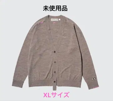 [ 미사용품 ] 유니클로 안야 힌드마치 오버 사이즈 V넥 가디건