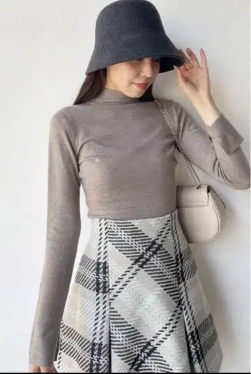 SNIDEL 로빙 체크 스커트