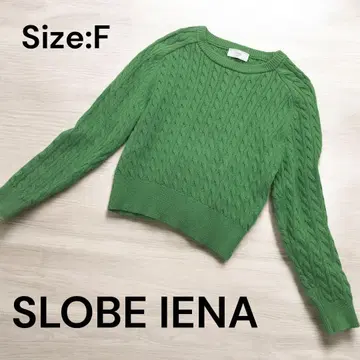 SLOBE IENA 슬로브 이에나 케이블 니트 캐시미어 혼방 F