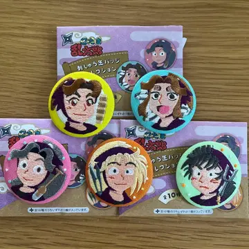 닌타마 란타로 자수 핀 배지 5개 세트