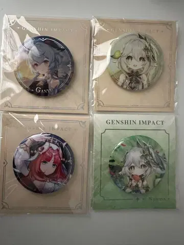 원신 Genshin Impact 캐릭터 캔뱃지 4개 세트