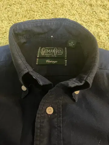 미국제 Gitman Bros. 네이비 버튼 다운 셔츠