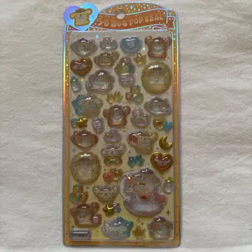 산리오 폼폼푸딩 모자 꽁지 드롭 씰 우루츄루