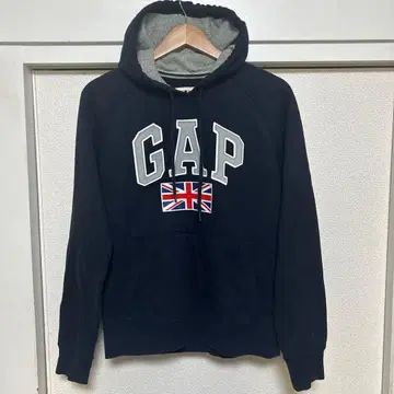 GAP 네이비 후드티 S 사이즈 자수 프린트 유니언 잭