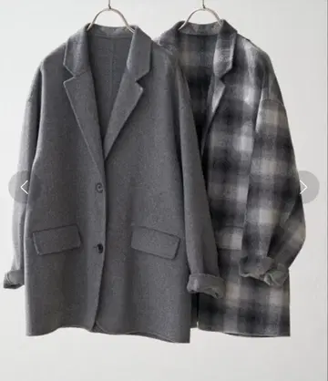 울 믹스 리버 자켓 스픽앤스팬 새상품급