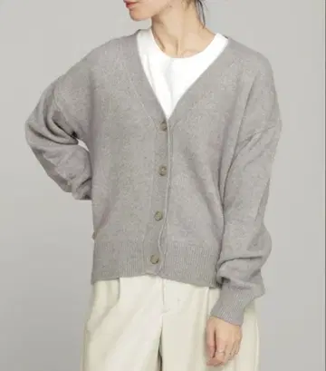 헤어리 니트 가디건 나노 유니버스