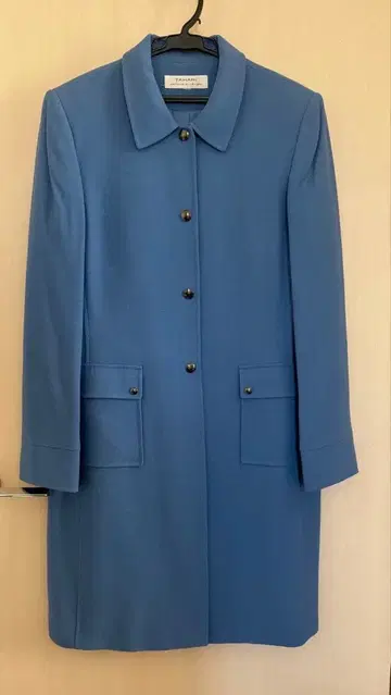 TAHARI 롱 코트 스카이블루