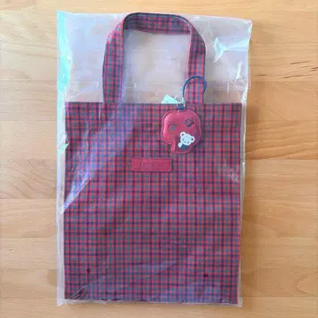 familiar 파미리아 토트백 빨간색 XF 체크 미개봉 새상품 대