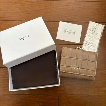 언그리드 Ungrid 3단 폴더형 지갑 베이지 가마구치