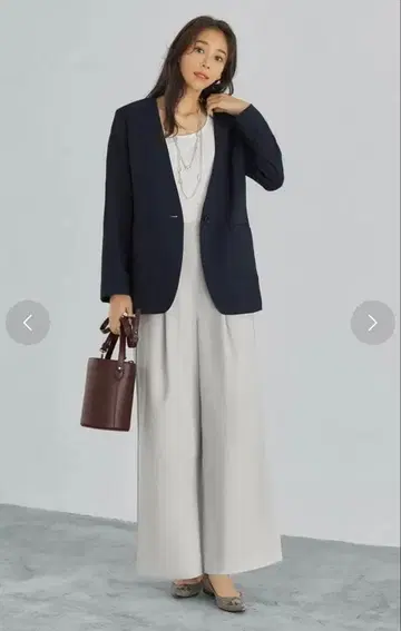 STYLE DELI 칼라 조젯 와이드 팬츠 그레이 M 상당 오피스