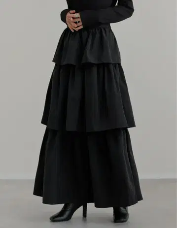 블랙 롱 스커트 M 사이즈