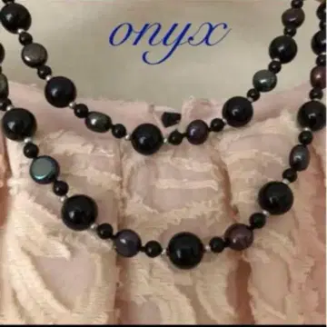 오닉스 이중 목걸이