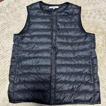 refume 블랙 다운 베스트 L 사이즈