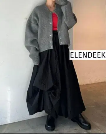 [ 새상품급 ] ELENDEEK 비대칭 벌룬 스커트 볼륨 롱