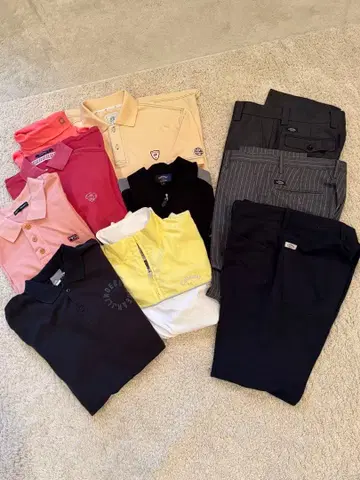 골프웨어 남성용 묶음 판매 11점과 덤