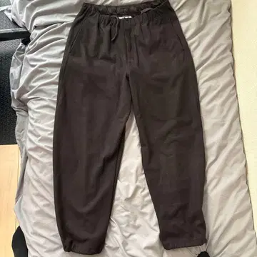 브러쉬드 맨투맨 와이드 팬츠 다크 브라운 L 사이즈