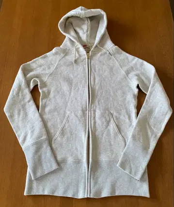 트래디셔널 웨더웨어 풀 집업 후드티 S 아이보리