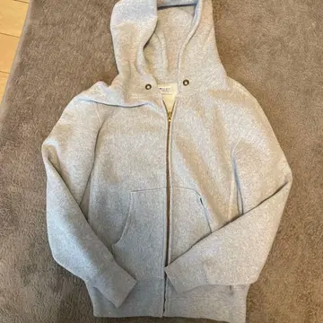 챔피온 리버스 위브 지퍼 후드티 그레이 M 파랑 택