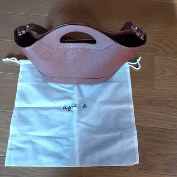 agnis b. 브라운 가죽 숄더백