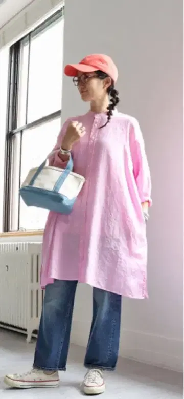 마이요 린넨 롱 셔츠