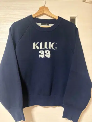 JEANASIS 지나시스 12G W 페이스 로고 풀오버 네이비 M