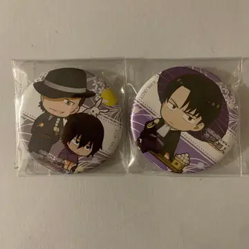 진격의 거인 리바이 케니 유년기 리바이 캔뱃지 2점 세트