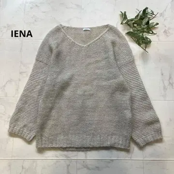 새상품급 IENA 이에나 모헤어 울 V넥 샤기 풀오버
