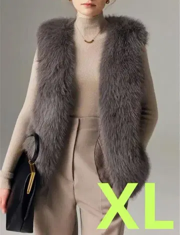 세련된 Z 퍼 베스트 그레이 XL 겨울 빅 사이즈 귀여운