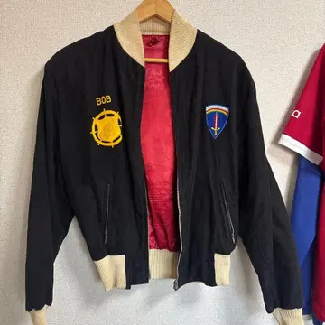 구제 의류 150th TRANS CO 바시티 자켓 블랙