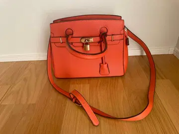오렌지 핸드백 숄더 포함