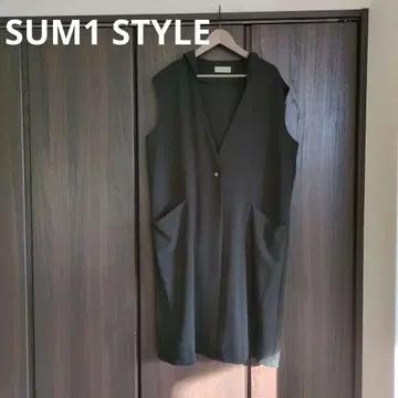 SUM1 STYLE 스미스타일 코쿤 롱 베스트 후드 부착 베스트