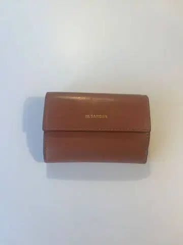 질 샌더 브라운 3단 폴더형 지갑