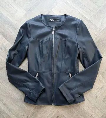 ZARA 가죽 싱글 라이더 자켓