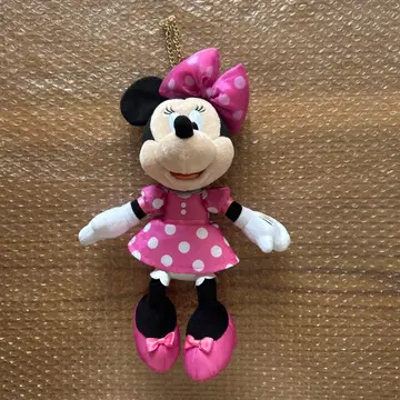 디즈니 봉제 인형 참 미니의 날 미니 도트 리본