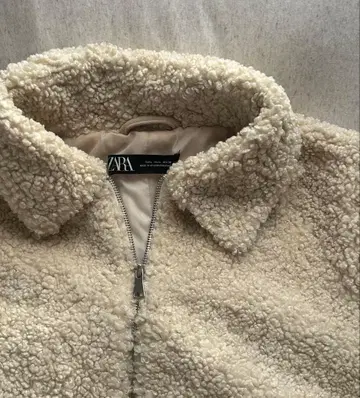 ZARA 보아 자켓 베이지