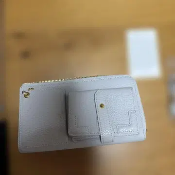 화이트 그레이 숄더백 지퍼식