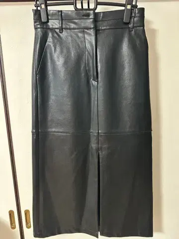 JOURNAL STANDARD 블랙 인조 가죽 타이트 스커트